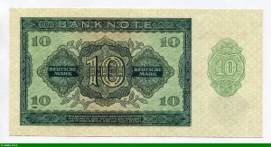 10 Deutsche Mark Vert gris (7 chiffres)
