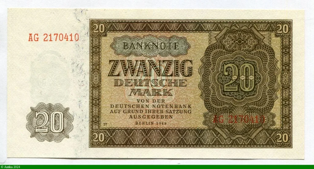 20 Deutsche Mark Marron (7 chiffres)