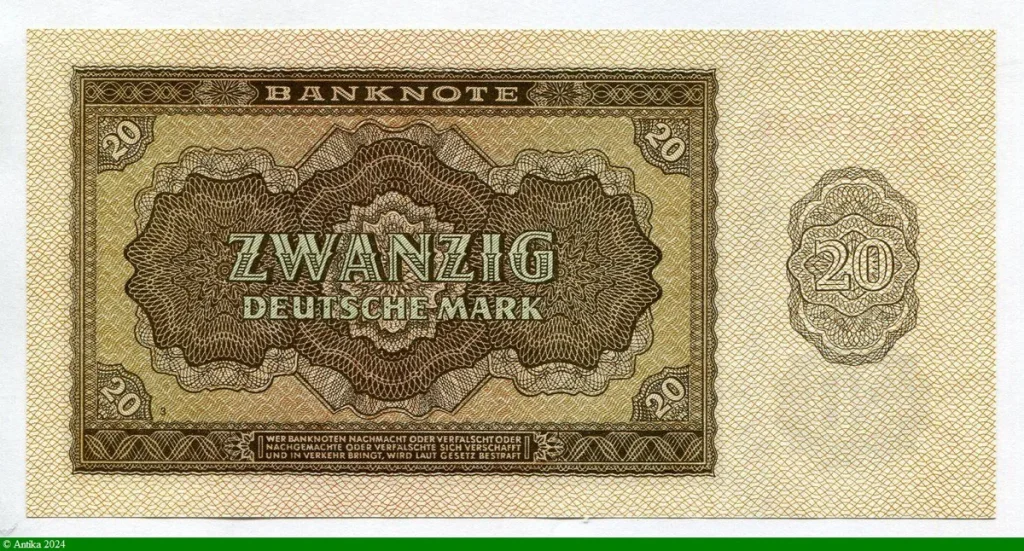 20 Deutsche Mark Marron (7 chiffres)