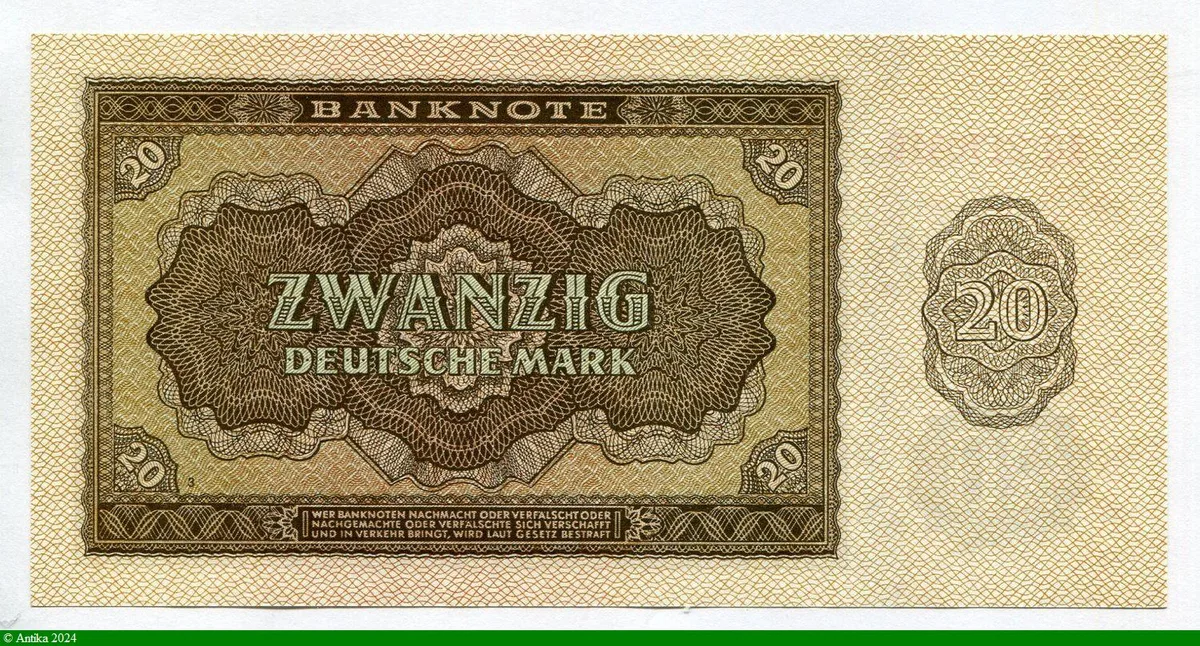 20 Deutsche Mark Marron (7 chiffres)