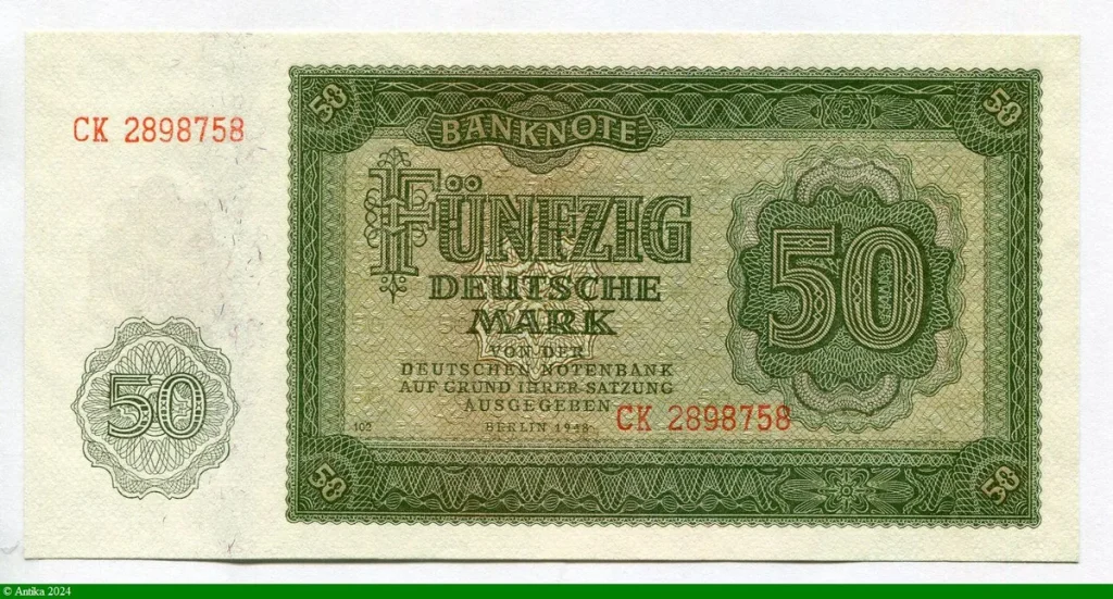 50 Deutsche Mark Vert (7 chiffres)
