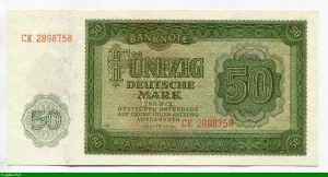 50 Deutsche Mark Vert (7 chiffres)