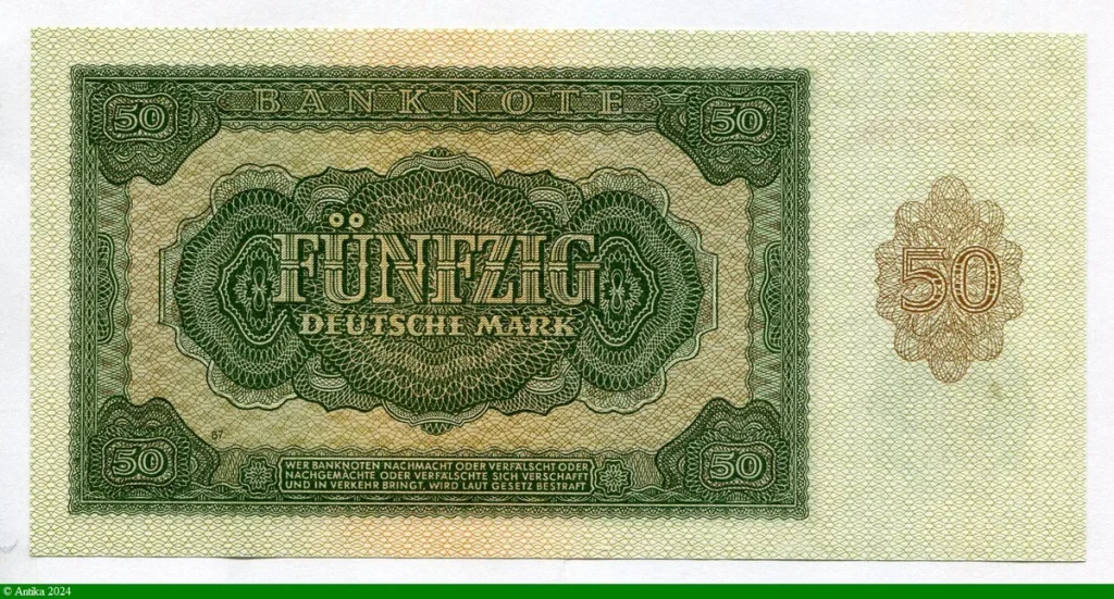 50 Deutsche Mark Vert (7 chiffres)