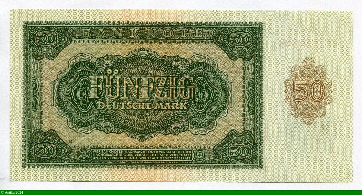 50 Deutsche Mark Vert (7 chiffres)