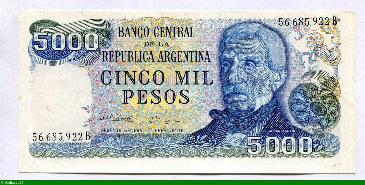 5000 Pesos Général San Martin