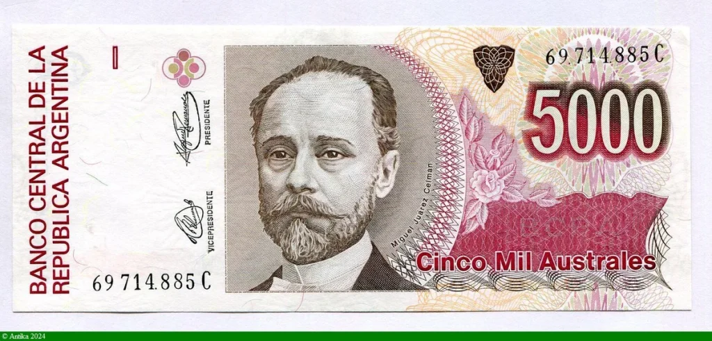 5000 Australes Juarez Celman