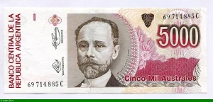5000 Australes Juarez Celman