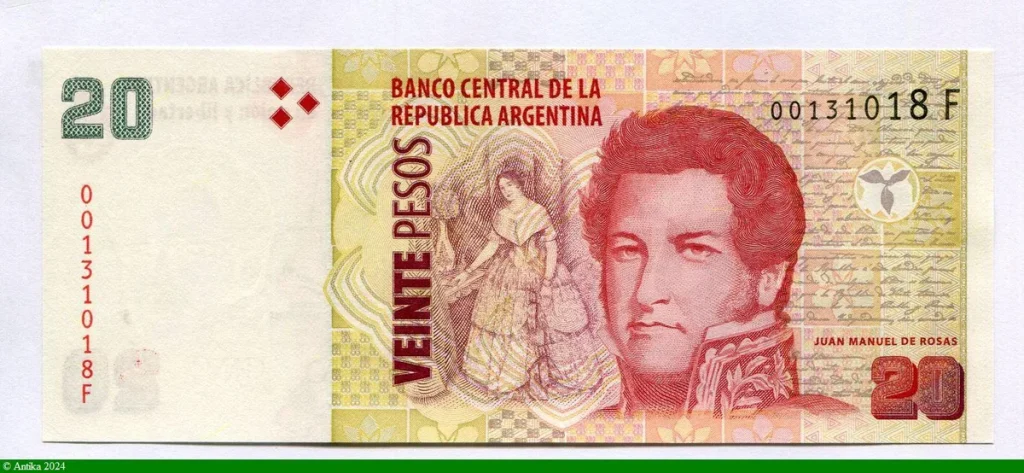20 Pesos Juan Manuel de Rosas