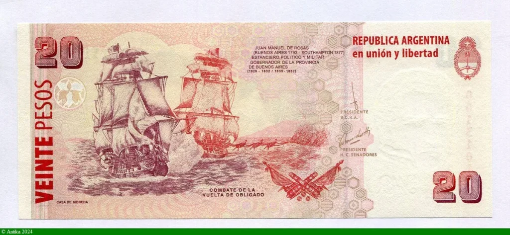 20 Pesos Juan Manuel de Rosas