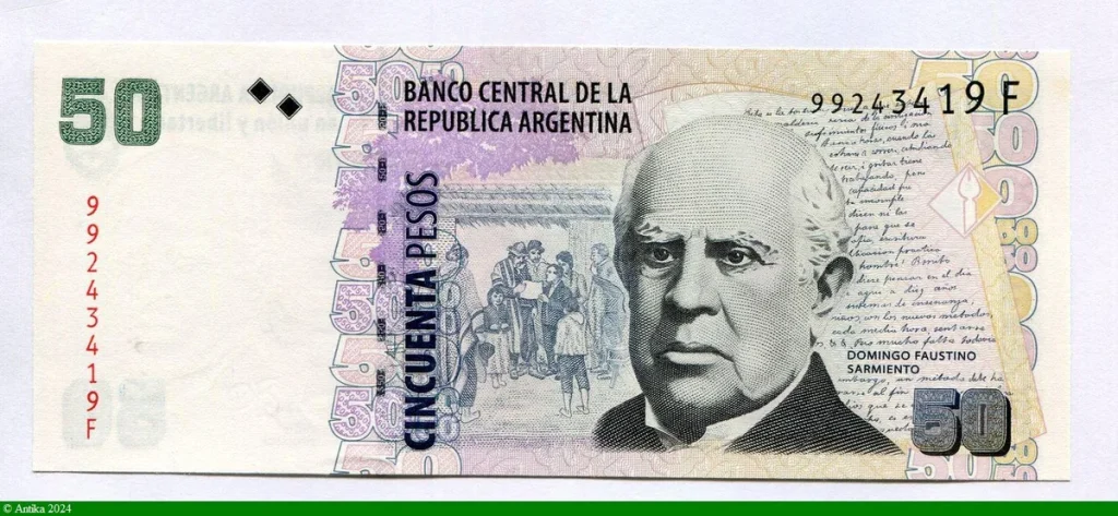 50 Pesos Général Sarmiento