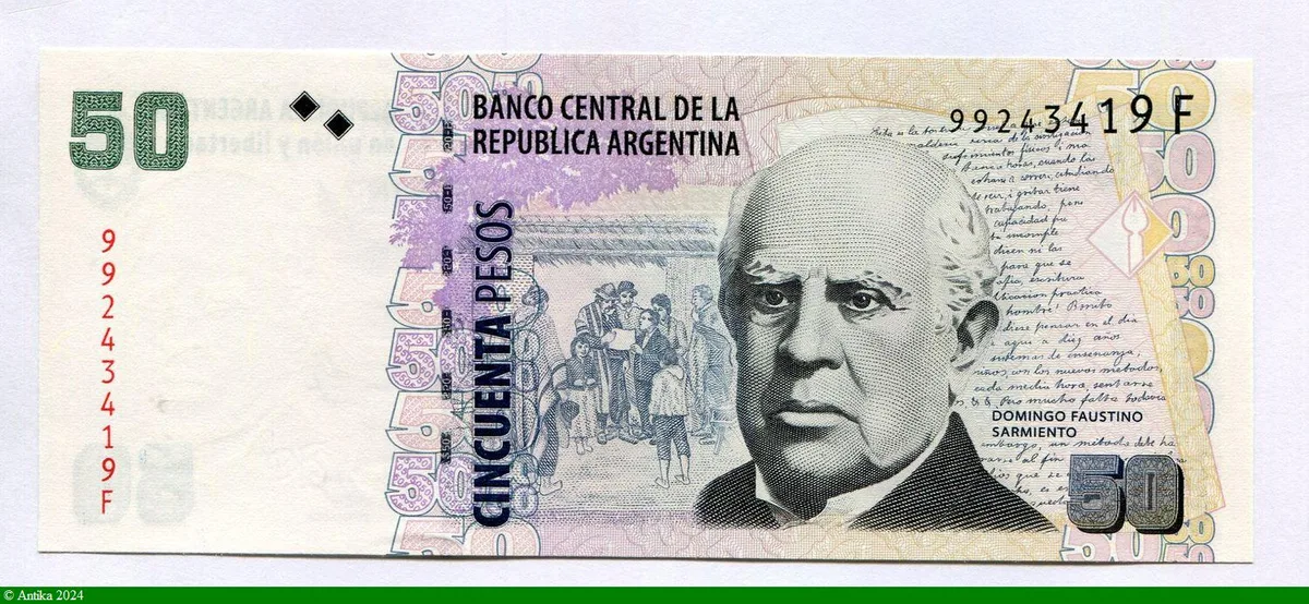 50 Pesos Général Sarmiento