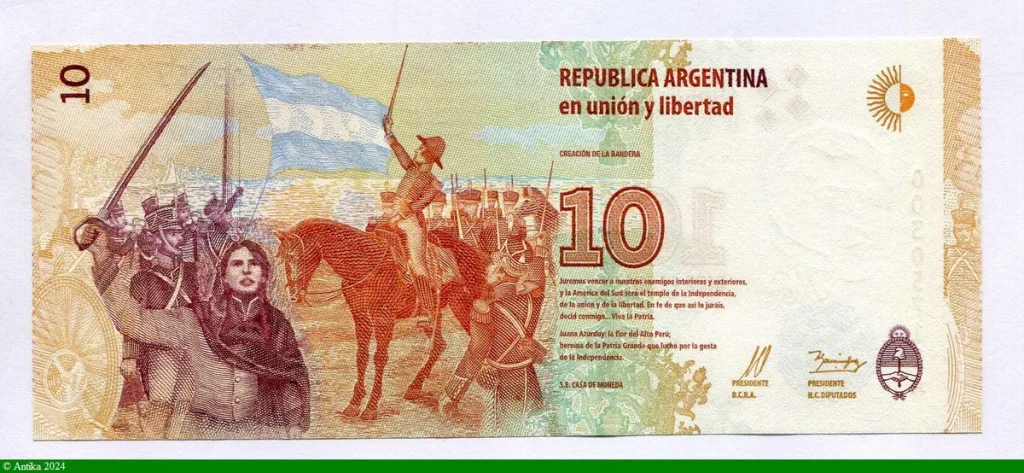 10 Pesos Général Belgrano * *