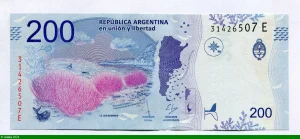 200 Pesos Baleine australe & Fleur * *