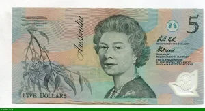 5 Dollars Elzabeth II Polymère