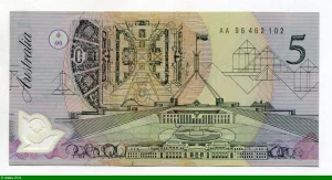 5 Dollars Elzabeth II Polymère