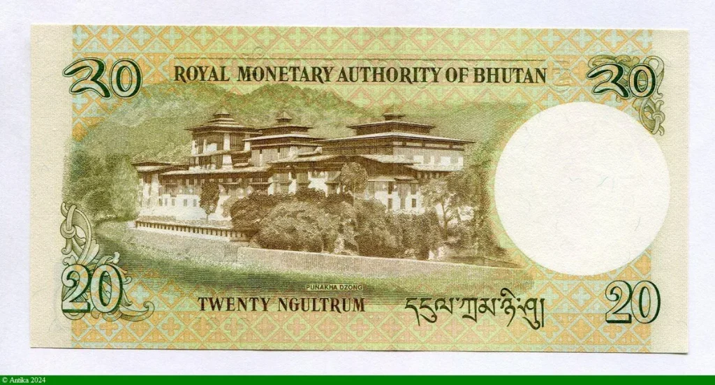 20 Ngultrum Roi .Wangehuck