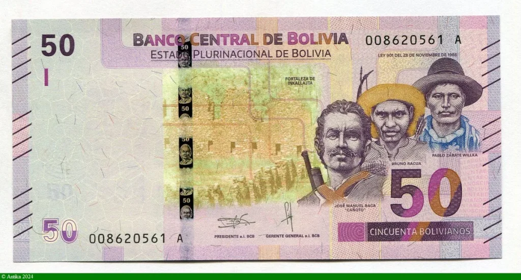 50 Bolivianos Baca Racua & Willea