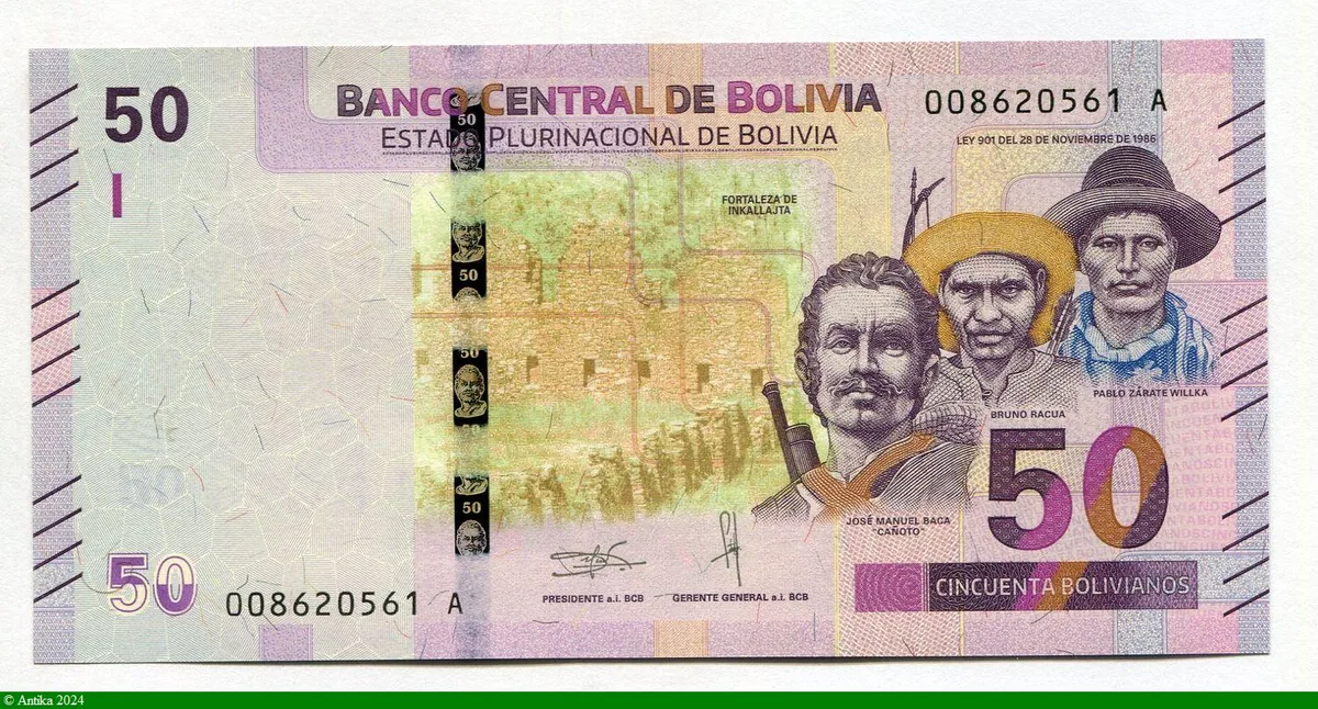 50 Bolivianos Baca Racua & Willea