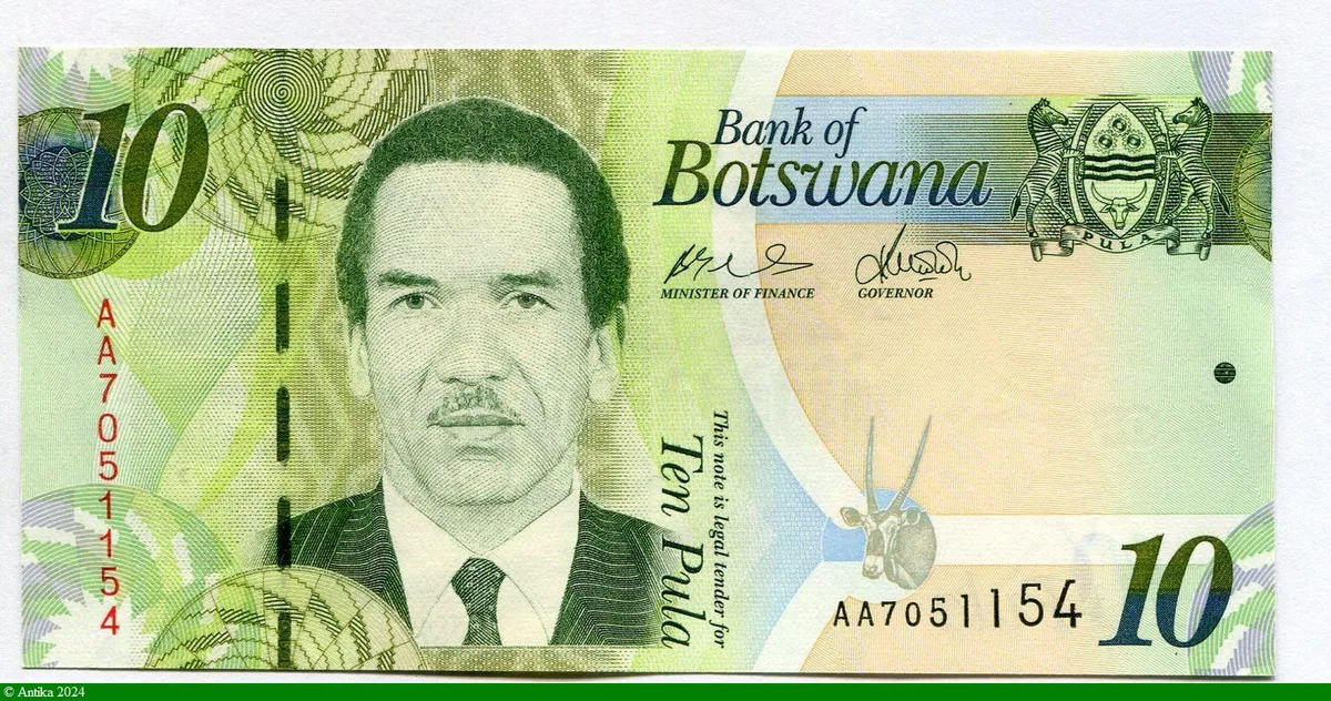 10 Pula Président Seretre Khama * *