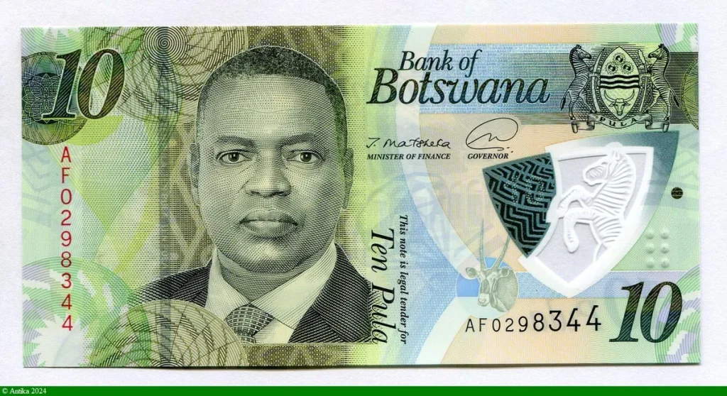 10 Pula Président Mokgwee