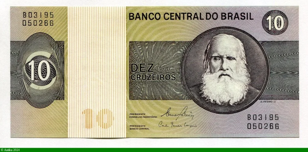 10 Cruzeiros Dom Pedro II * *