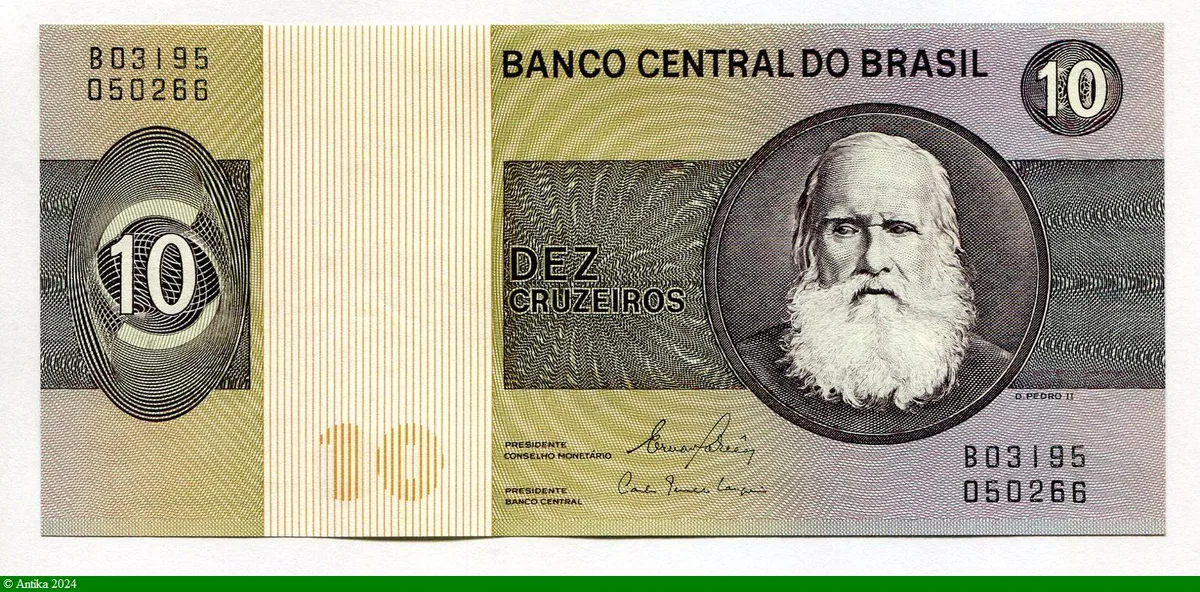 10 Cruzeiros Dom Pedro II * *
