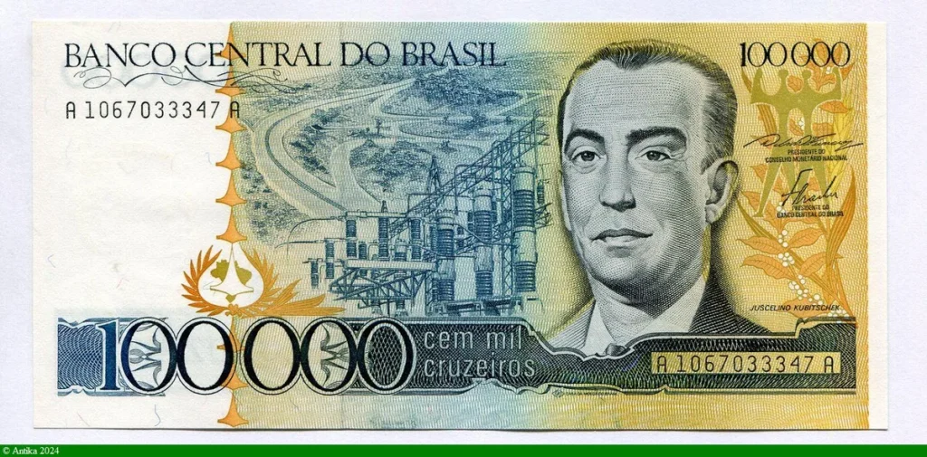 100 000 Cruzeiros J.K.de Oliveira RARE