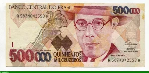 500 000 Cruzeiros Mario de Andrade RARE