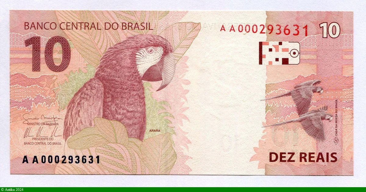 10 Réals République & Arara