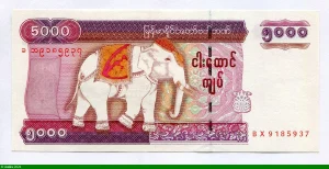5000 Kyats Eléphant PROMO