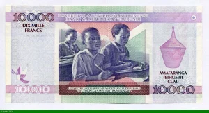 10000 Francs Prince Rwagasore & Président M. Ndadaye