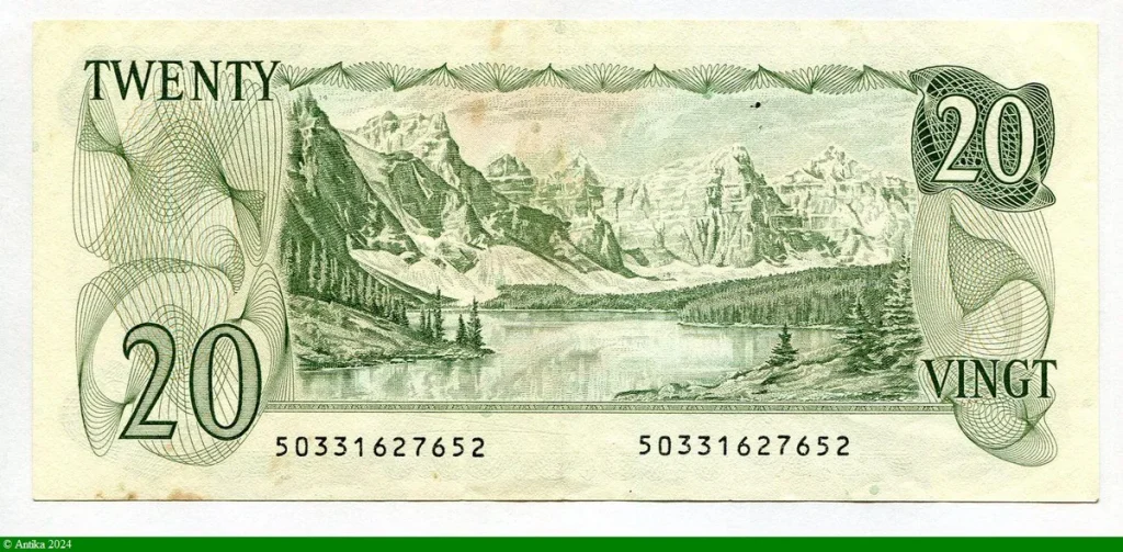20 Dollars Elizabeth II & Armoiries