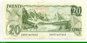20 Dollars Elizabeth II & Armoiries