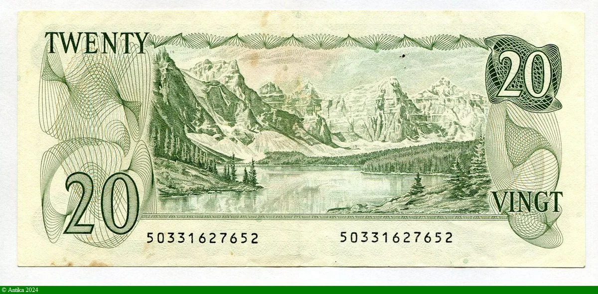 20 Dollars Elizabeth II & Armoiries