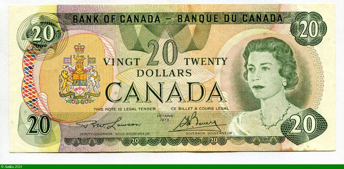 20 Dollars Elizabeth II & Armoiries