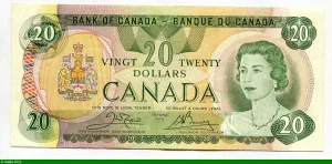 20 Dollars Elizabeth II & Armoiries
