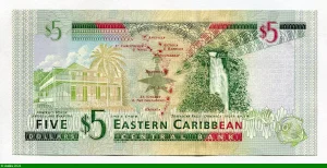 5 Dollars Elizabeth II & Tortue V:St Vincent * *
