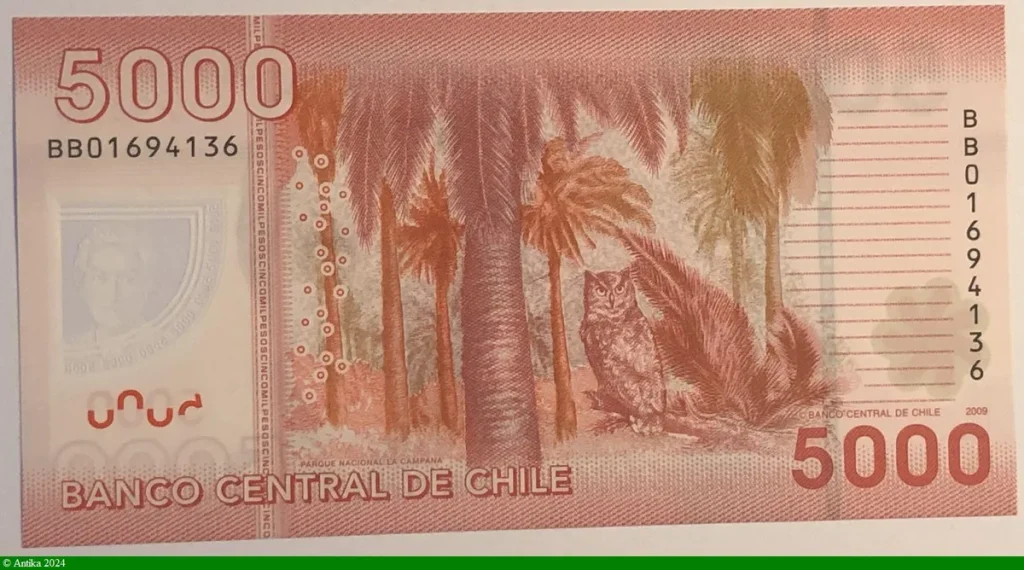 5000 Pesos Gabriela Mistral