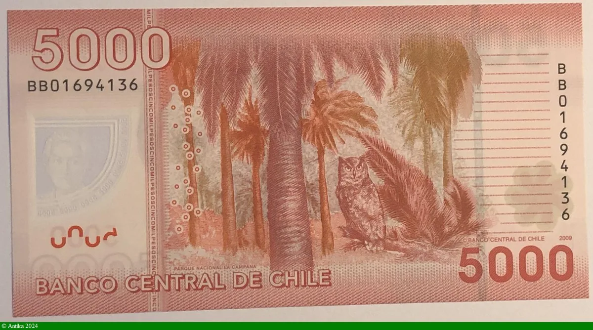 5000 Pesos Gabriela Mistral