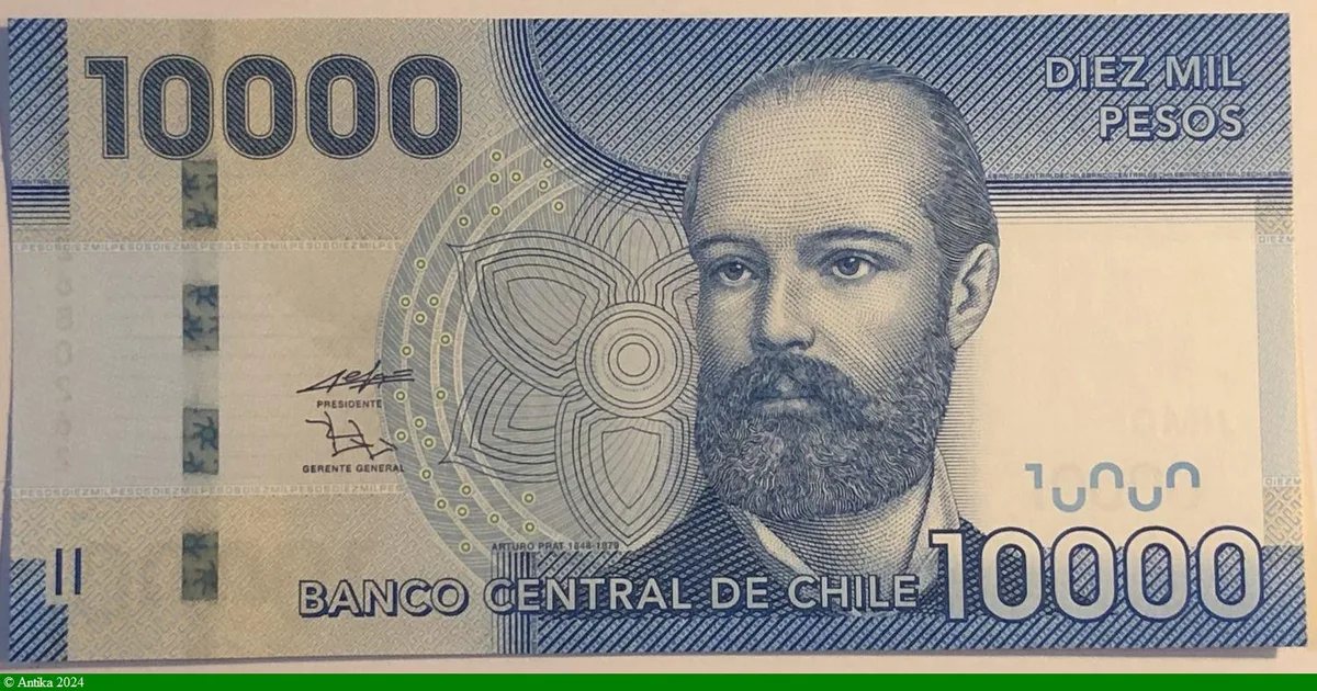 10000 Pesos Arturo Prat