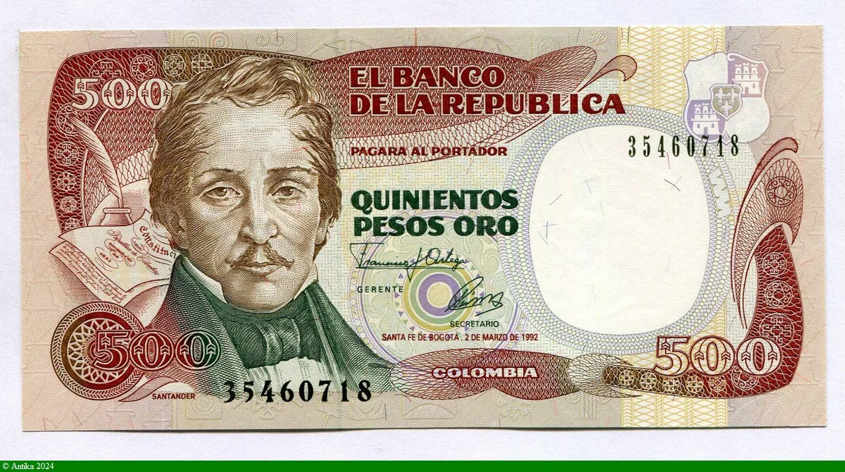 500 Pesos Oro Général Santander