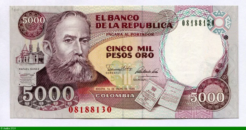 5000 Pesos Oro R.Nunez