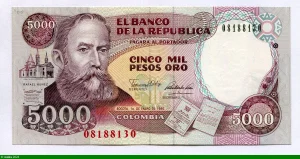 5000 Pesos Oro R.Nunez