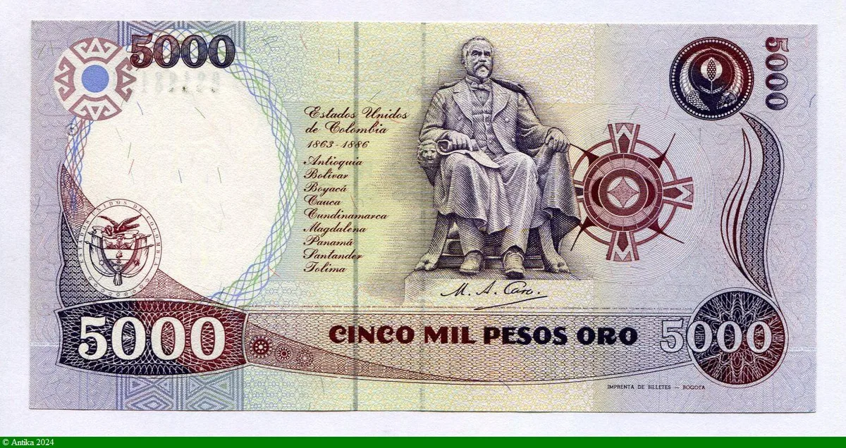 5000 Pesos Oro R.Nunez