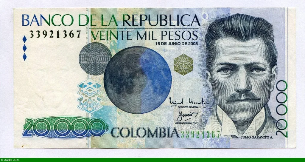 20000 Pesos Julio Garavito