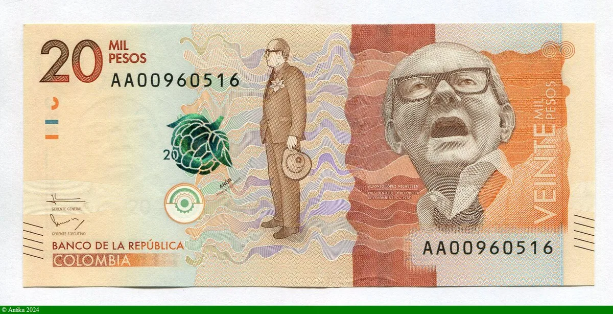 20000 Pesos Alfonso Lopez Michelsen