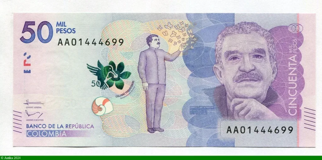 50000 Pesos Gabriel Garcia Marquez