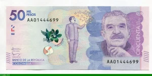 50000 Pesos Gabriel Garcia Marquez