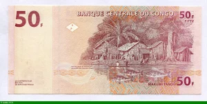 50 FRANCS Masque Tshokwé Mwana Pwo & Village