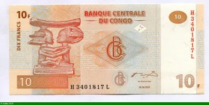 10 FRANCS Appuie tête Chef Luba * *